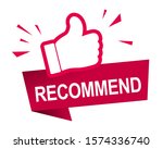 recommend icon design. red... | Shutterstock .eps vector #1574336740