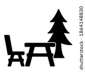 Camping Table Area Icon In...