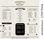 restaurant menu design template ... | Shutterstock .eps vector #270575636