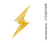 golden 3d lightning. vector... | Shutterstock .eps vector #1723657609