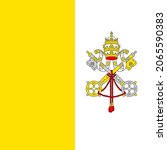 vatican flag  official colors... | Shutterstock .eps vector #2065590383