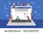 social network web site surfing ... | Shutterstock .eps vector #561342529