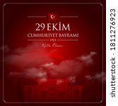 29 ekim cumhuriyet bayrami... | Shutterstock .eps vector #1811276923