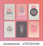 set of vector bright pink... | Shutterstock .eps vector #1707525190