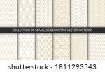 set of 12 vector seamless... | Shutterstock .eps vector #1811293543