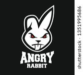 mascot angry rabbit logo