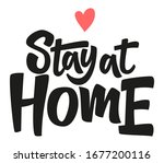 stay at home. coronavirus covid ... | Shutterstock .eps vector #1677200116