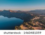 Aerial View of Crater Lake National Park, Oregon image - Free stock ...