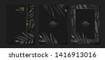 set of tropical elegant black... | Shutterstock .eps vector #1416913016