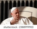 Small photo of Pope Francis attends his weekly general audience in St. PeterOs Square at the Vatican, November 8, 2023.