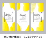 creative fluid style poster set.... | Shutterstock .eps vector #1218444496