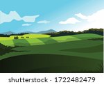 green grass in country side... | Shutterstock .eps vector #1722482479