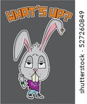 cool vector rabbit sticker ... | Shutterstock .eps vector #527260849
