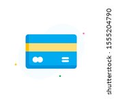 debit and credit card flat icon.... | Shutterstock .eps vector #1555204790