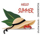 summer banner with hello summer ... | Shutterstock .eps vector #1860085456