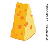 piece of cheese cartoon. vector ... | Shutterstock .eps vector #2143920589