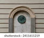 Small photo of Turin, Piedmont, Italy - 12 09 2023: Memorial plaque to the German philosopher Friedrich Nietzsche, who lived in this house between 1888 and 1889, where he wrote his famous essay "Ecce Homo"