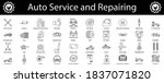 car service thin line icons set ... | Shutterstock .eps vector #1837071820