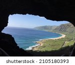Small photo of View from a Puka in Hawaii
