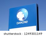 Small photo of Limonest, France - September 8, 2018: Danone logo on a panel. Danone is a French multinational food-products corporation based in Paris