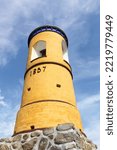 Small photo of The bell tower of Nordby in Samso island, Denmark