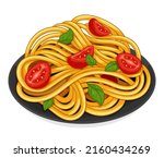 italian pasta noodles with... | Shutterstock .eps vector #2160434269