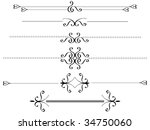 decorative page rule lines. | Shutterstock . vector #34750060