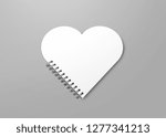 White Heart Shape Notebook