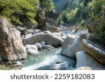 Small photo of Passerschlucht (Gorge of Passer creek) in the alps of Passeiertal (Passer Valley) near Meran in South Tyrol, Trentino Alto Adige, Italy