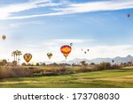 Balloons over a golf course