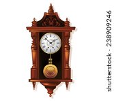 old antique wall clock isolated ... | Shutterstock .eps vector #238909246