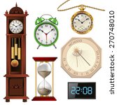 set of clocks collection... | Shutterstock .eps vector #270748010