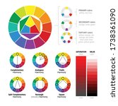 color theory substractive and... | Shutterstock .eps vector #1738361090