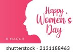 pink happy women's day... | Shutterstock .eps vector #2131188463