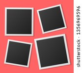black and white photo frames... | Shutterstock .eps vector #1356969596
