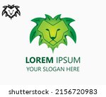 Green Head Lion Logo Design...