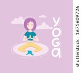 vector illustration of "yoga"... | Shutterstock .eps vector #1675609726