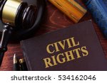 Civil Rights title on a book and gavel.