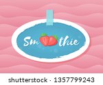 red smoothie strawberry... | Shutterstock .eps vector #1357799243