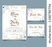 floral wedding invitation | Shutterstock .eps vector #1188780706