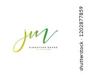 j m jm initial letter... | Shutterstock .eps vector #1202877859