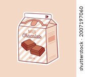 chocolate cartoon milk. asian... | Shutterstock .eps vector #2007197060