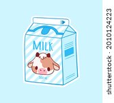 cartoon milk. asian product.... | Shutterstock .eps vector #2010124223