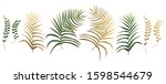 vector set of beautiful golden... | Shutterstock .eps vector #1598544679
