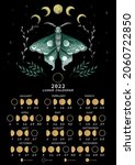 Lunar Calendar 2022. Moon...