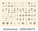 set of black icons with full... | Shutterstock .eps vector #2000136473