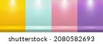 set of yellow  green  pink ... | Shutterstock .eps vector #2080582693