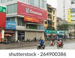 Small photo of Hanoi, Vietnam - Mar 15, 2015: Exterior view of Agribank office in Xa Dan street. Agribank is the largest bank in Viet Nam in terms of capital, assets, workforce, operating network and customer base