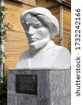 Small photo of Salekhard, Yamalo-Nenets Autonomous Okrug (Yamal), Russia - July, 2011: History of the region. Tikhon Senkin monument (proponent of Soviet power).