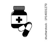 medical bottle with medicines... | Shutterstock .eps vector #1914031270